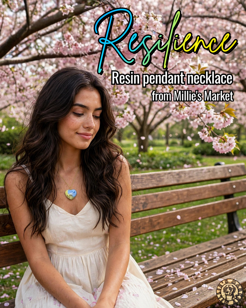RESILIENCE Handmade Resin Petri Pendant Necklace