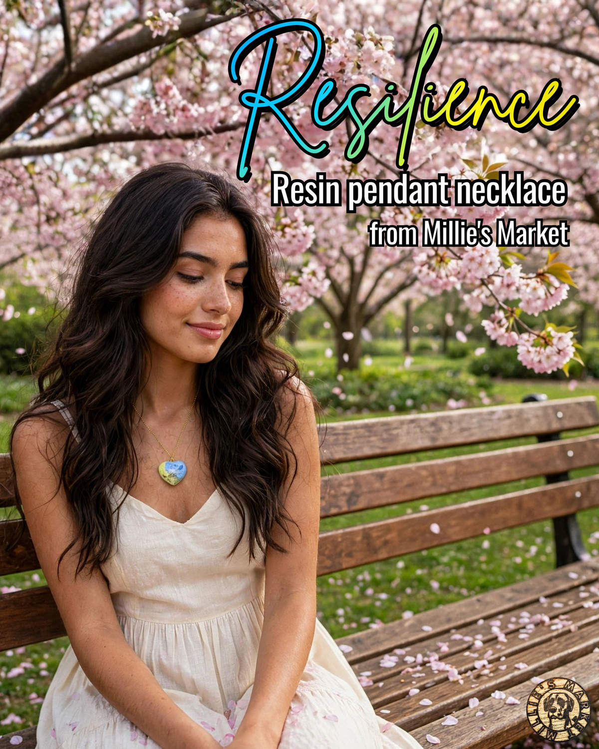 RESILIENCE Handmade Resin Petri Pendant Necklace