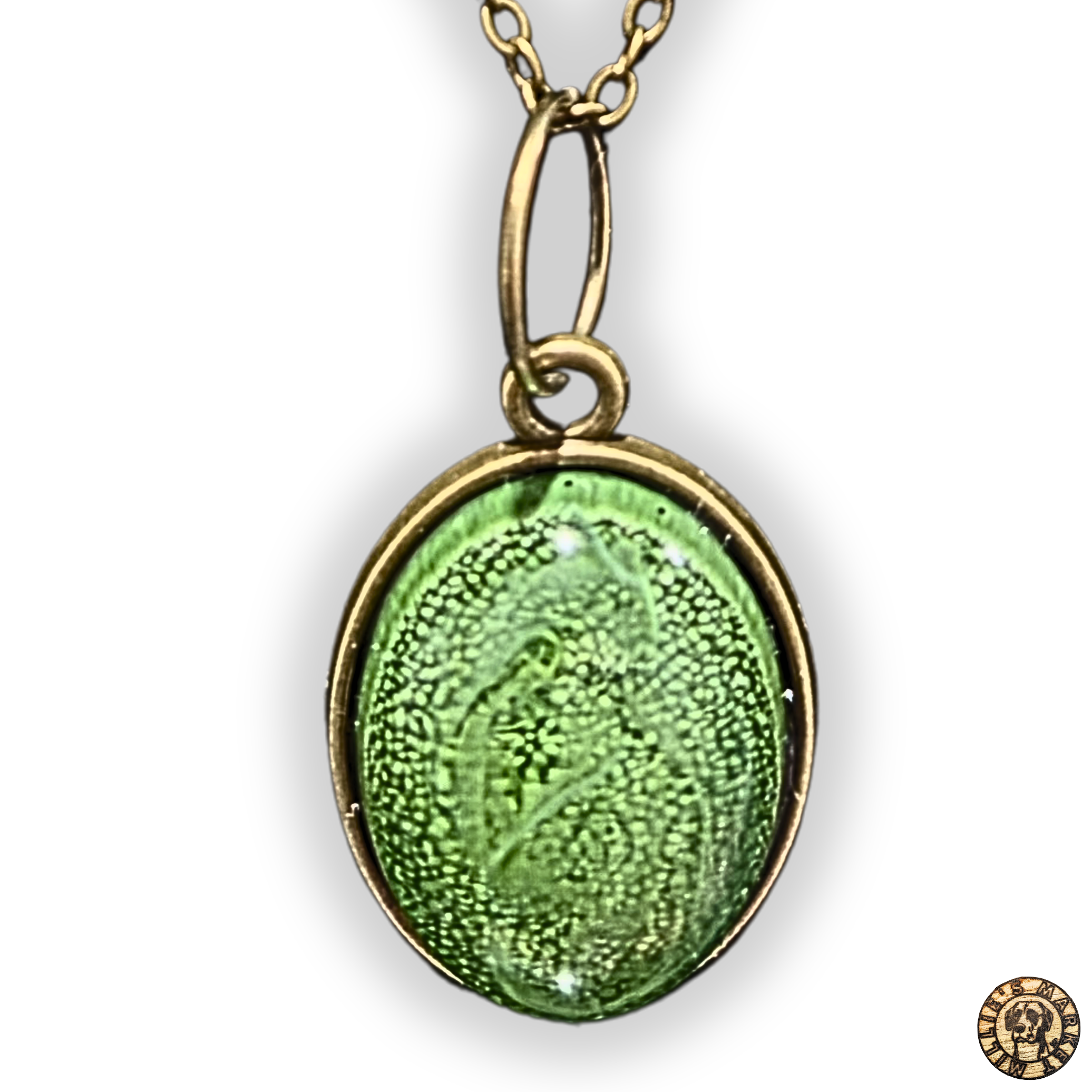 TBI AWARENESS Handmade Resin Petri Pendant Necklace