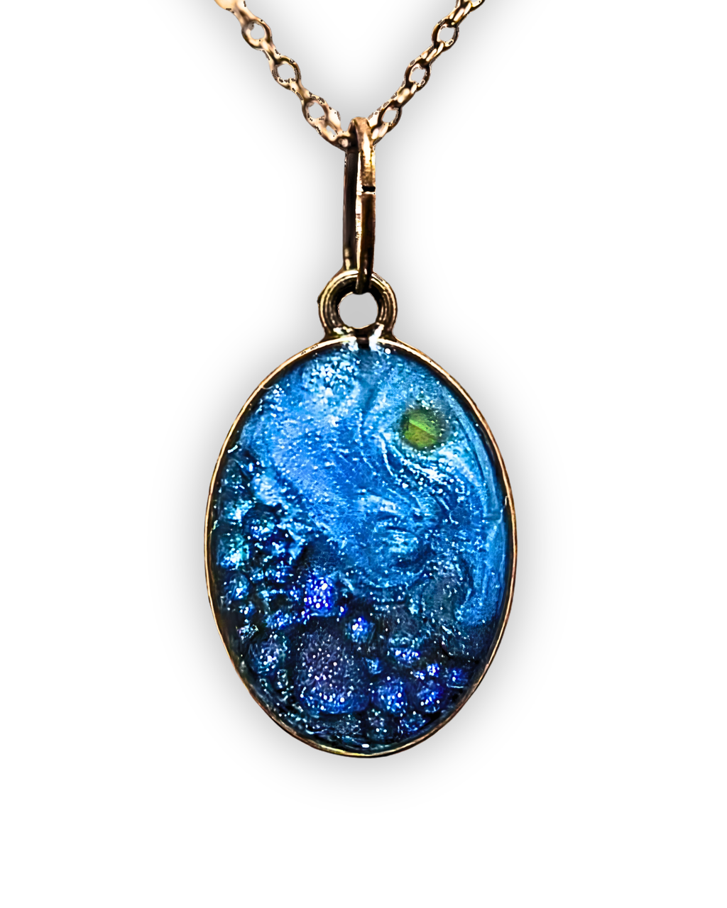 STARRY NIGHT Handmade Resin Pendant Necklace