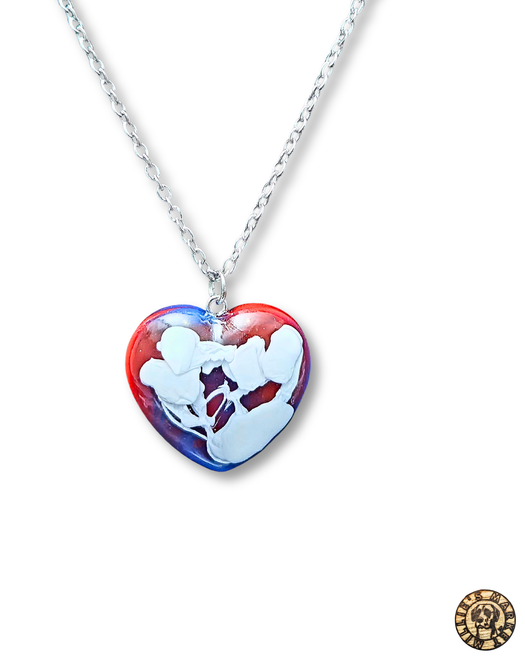 AMERICAN GRAFFITI Handmade Resin Pendant Necklace
