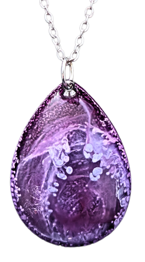 ALZHEIMER'S AWARENESS Handmade Resin Petri Pendant Collection