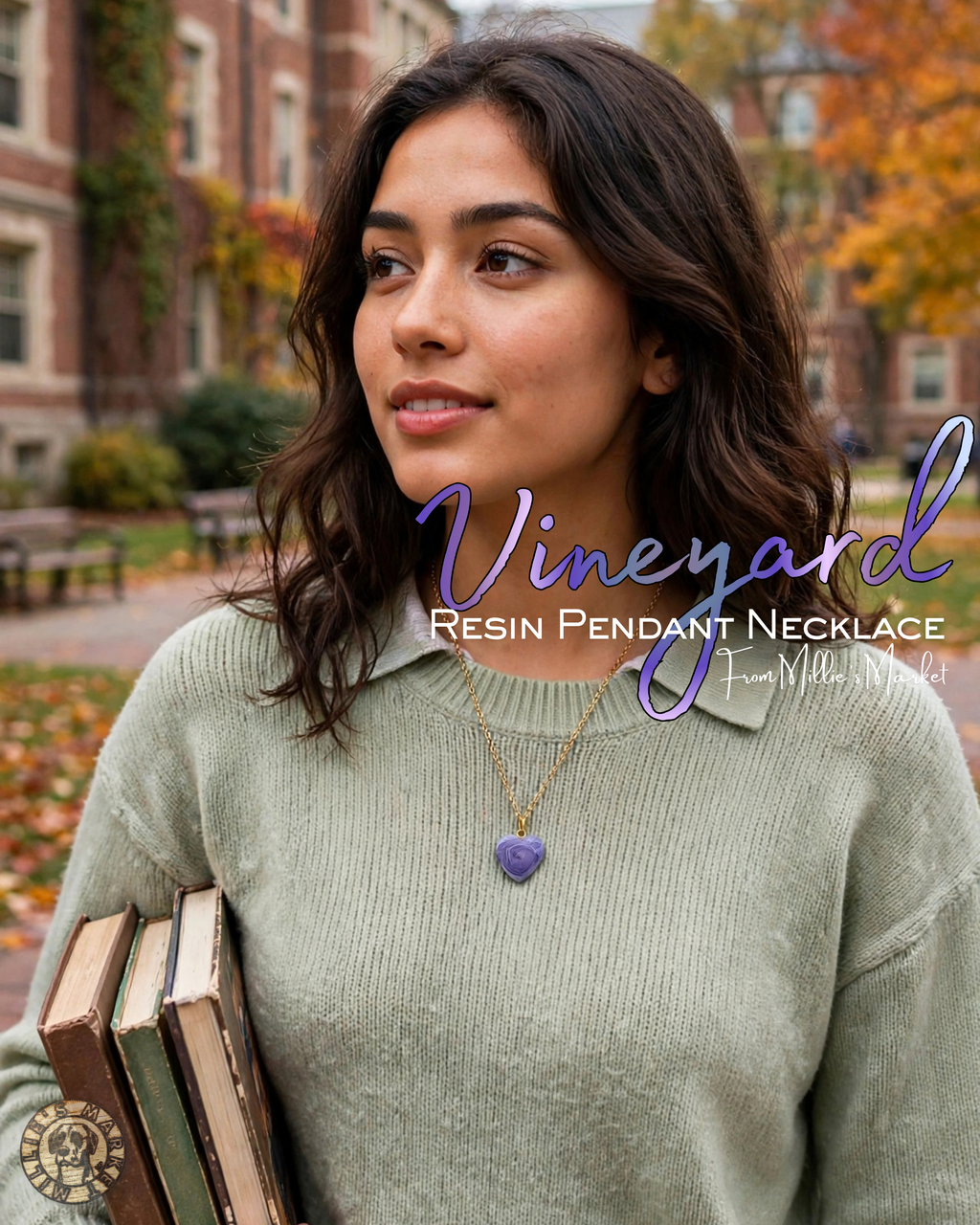 VINEYARD Handmade Resin Petri Pendant Necklace